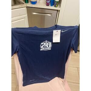 NWT Navy Blue 20th Anniversary Stockton Ports Banner Island Nike Dri-Fit Shirt M